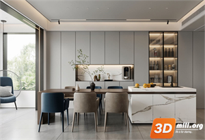 Dining Table Set Skp Files